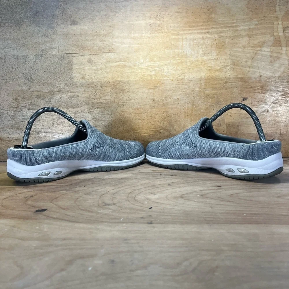 Skechers Commute Time Knitastic SPARKLE Womens Sz 9 Slip On Shoes Sneakers Gray - Picture 5 of 8